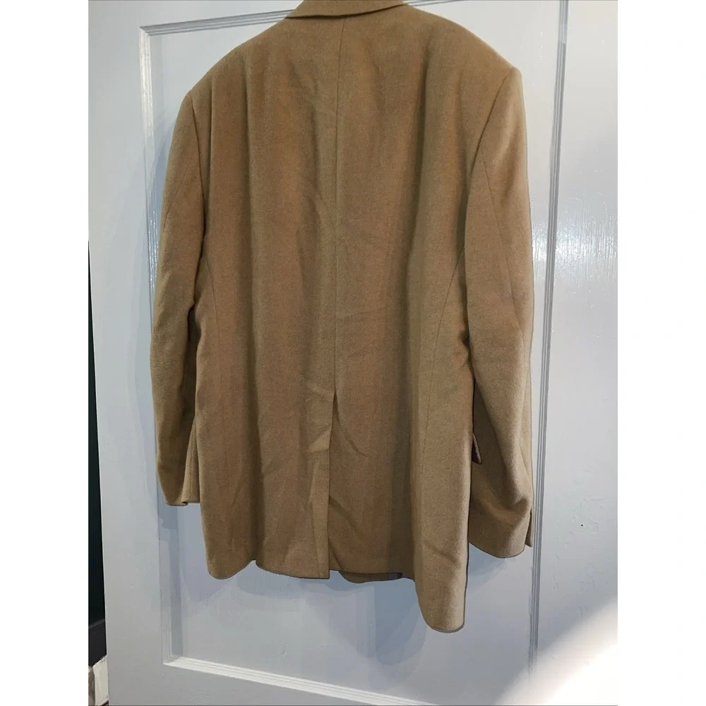 Hart Schaffner Marx Mens Beige Camel Hair Sport Coat‎ Jacket Blazer 43L 2-Button